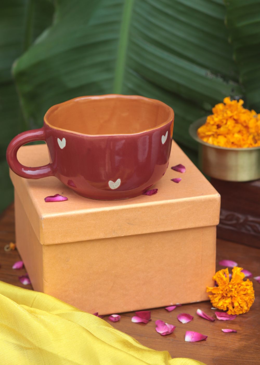 Cupid mug Diwali gift box made by ceramic