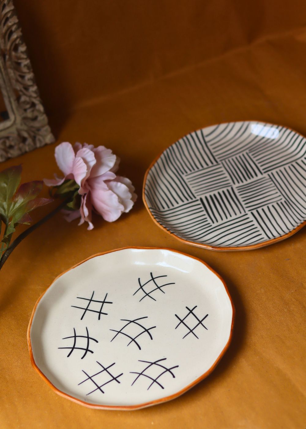 All lines & Tic Tac Toe Snack Plates