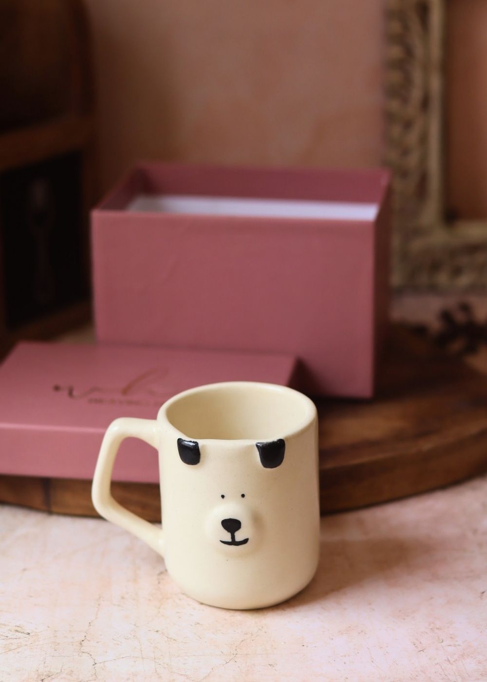 Puppy Mug in a Gift Box handmade in India