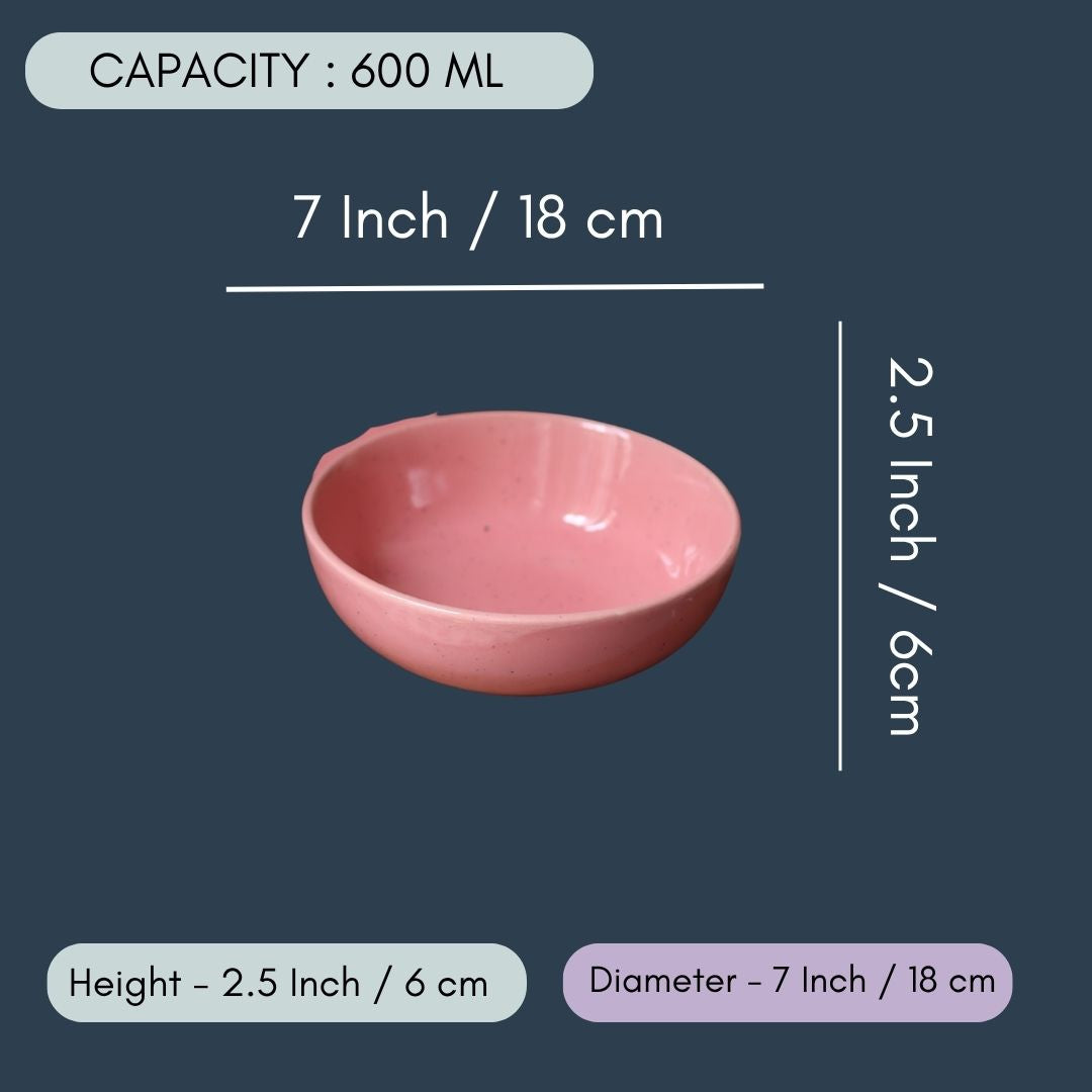 Rosy Pink Curry Bowl - (Set of 4 - GET 2 FREE)