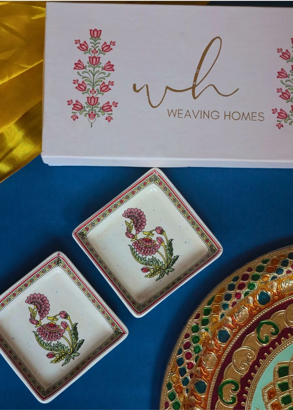 Red Motif Platter in a Gift Box with premium quality material