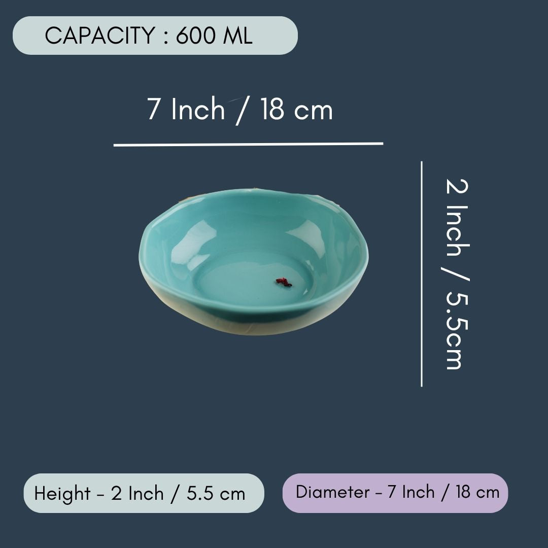 Teal Bowl - (Set of Four - Get 2 FREE)