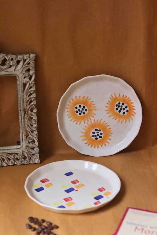 handmade Sunflower & Crayon Plates