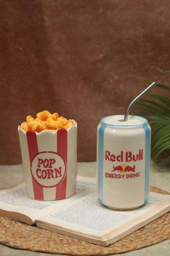 Set of 2 - Red Bull Tumbler & Popcorn Tub Combo with premium quality material