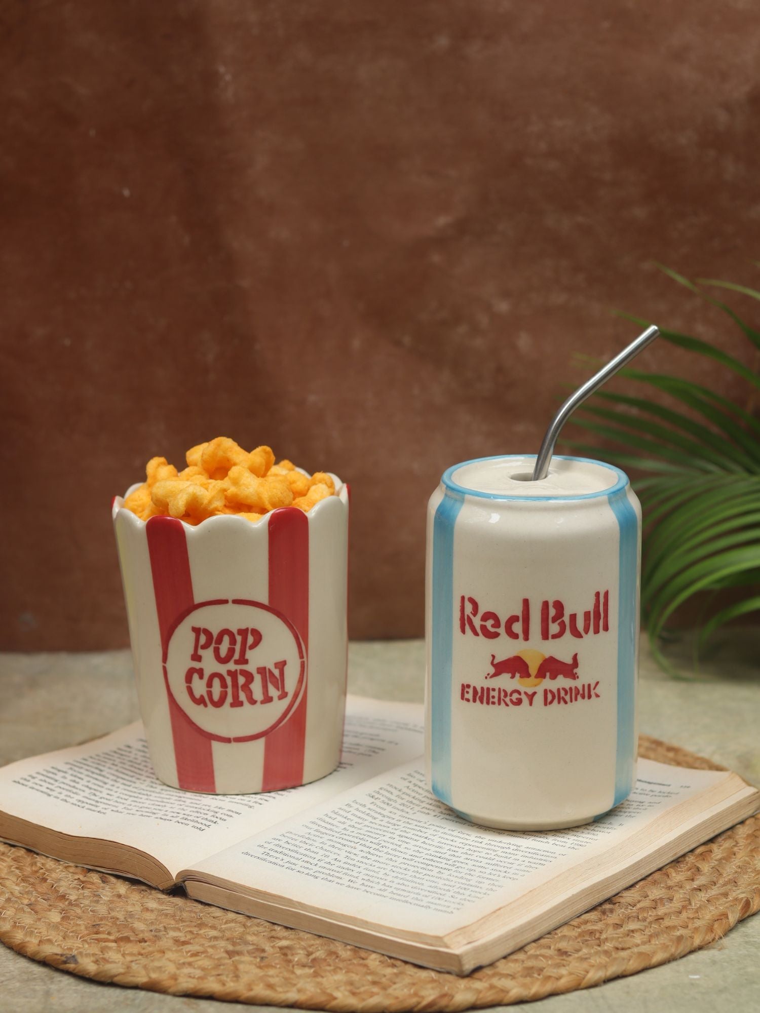 Set of 2 - Red Bull Tumbler & Popcorn Tub Combo with premium quality material