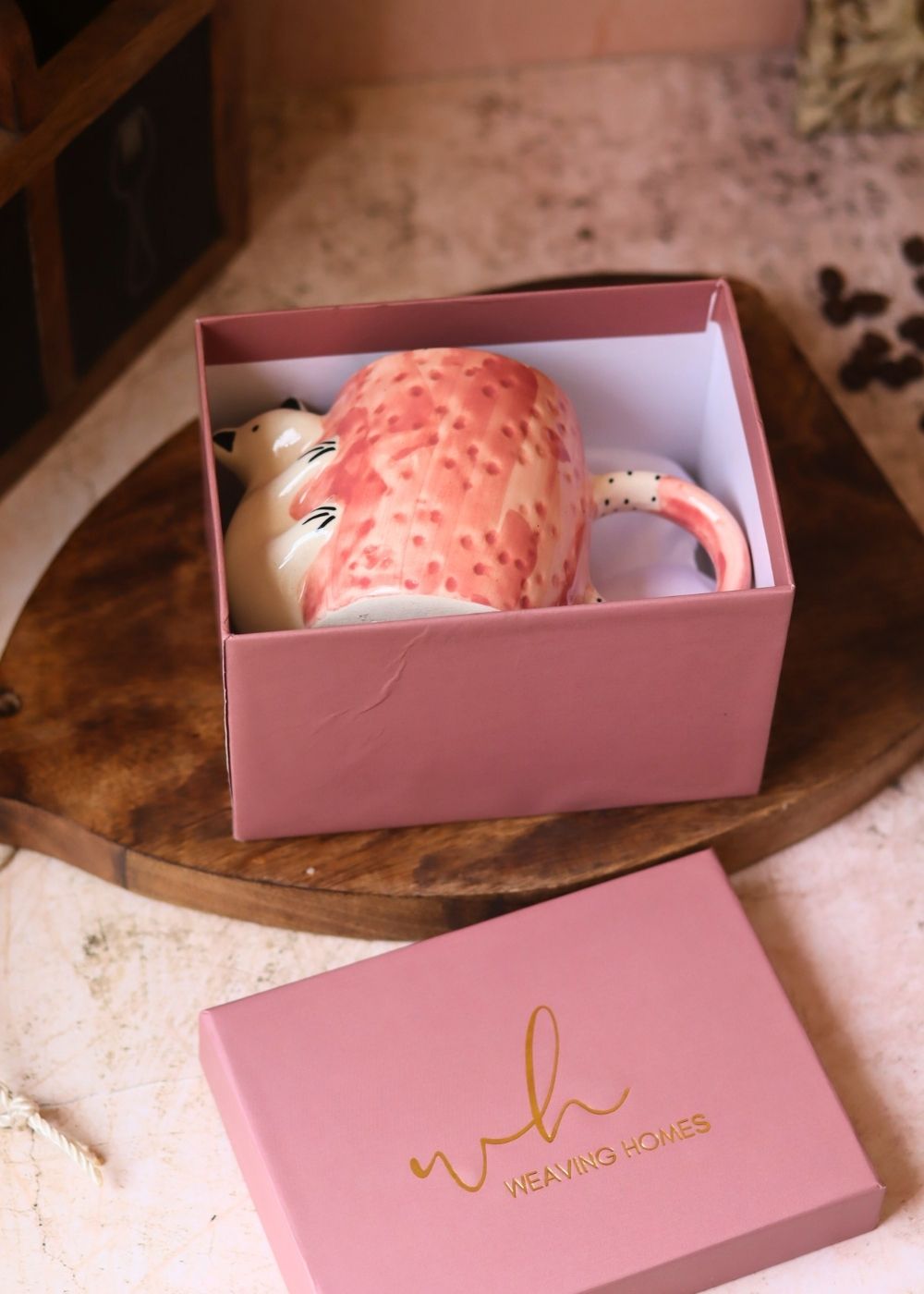 Panda Mug in a Gift Box handmade in India