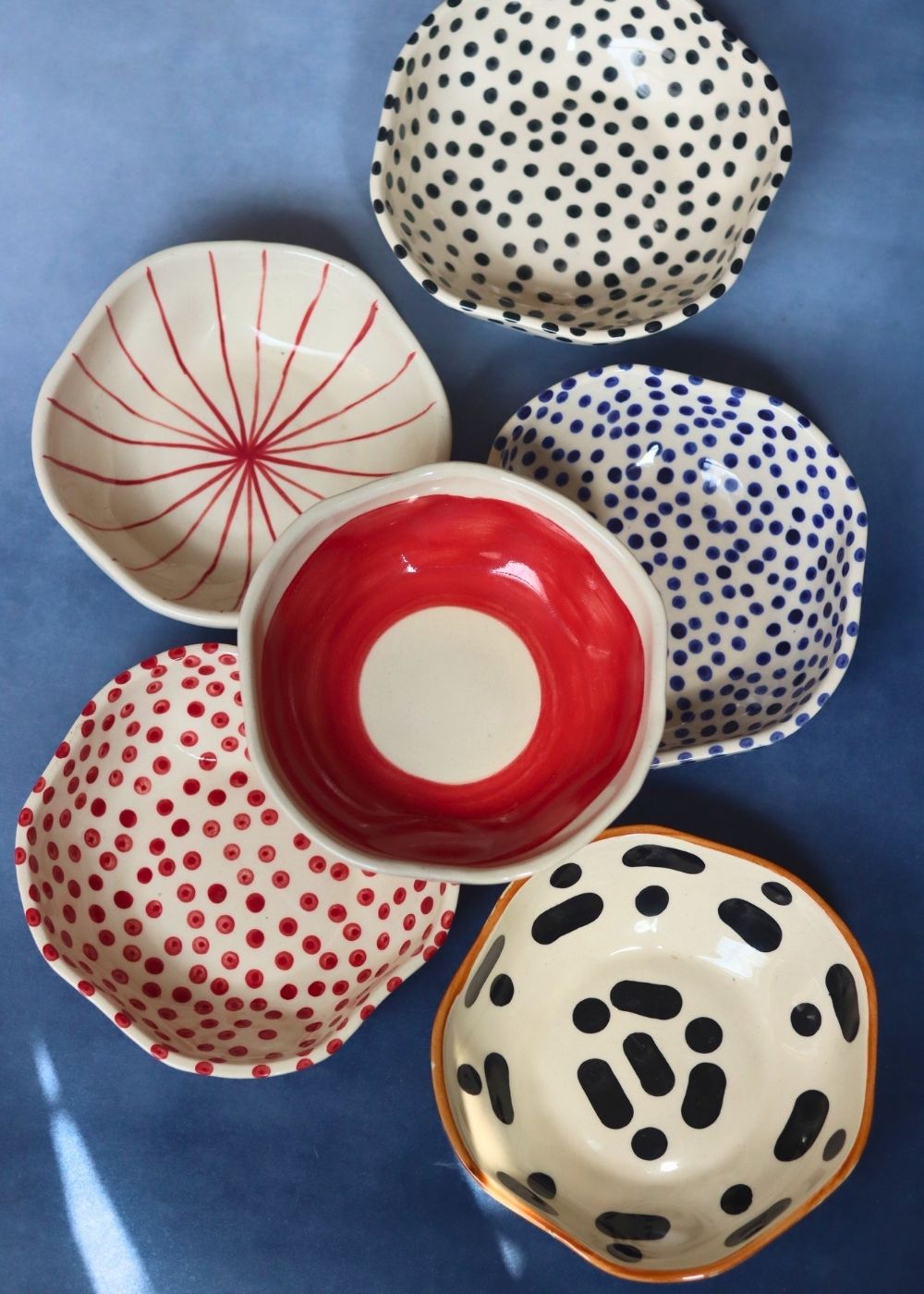 Set of 6 Handpainted Bowls (for the price of 5) with premium quality material