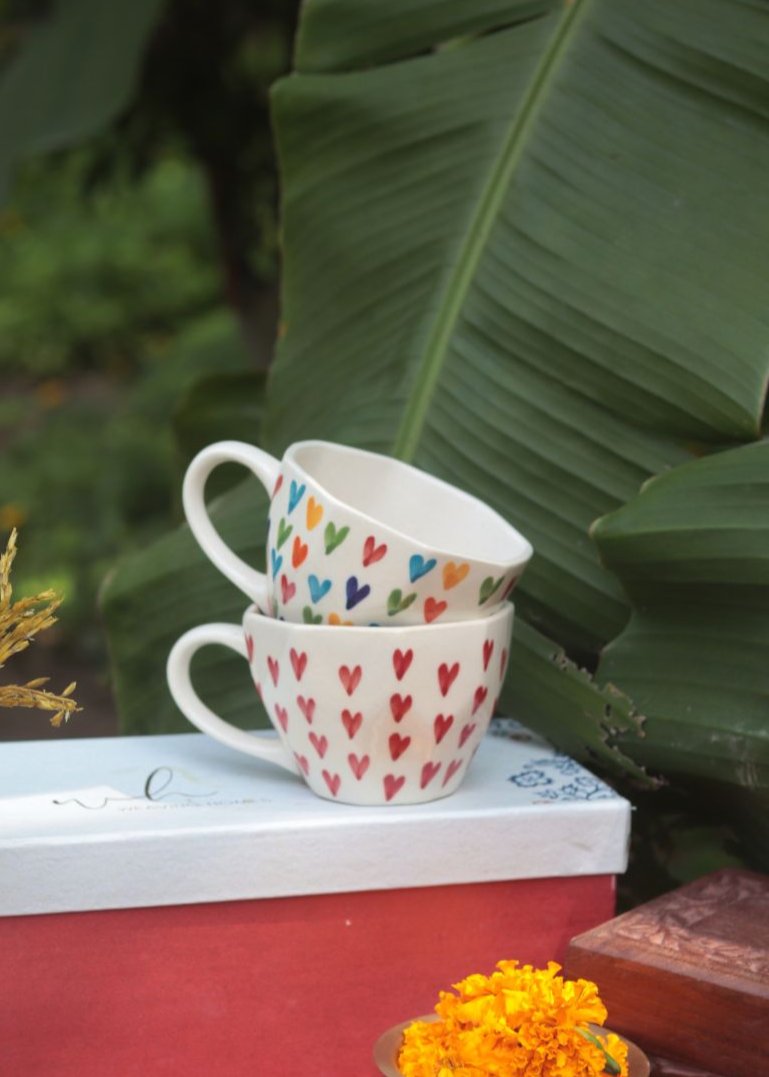 Heart & LoveisLove Mug Diwali Gift Box made by ceramic