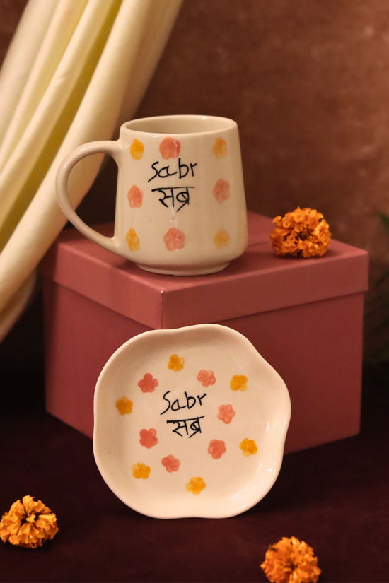 Handmade Sabr Mug & Handmade Dessert Plate in a Gift Box
