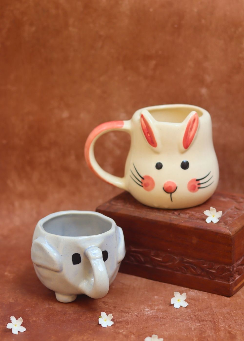 Set of 2 - Ele Mugs Combo handmade in india