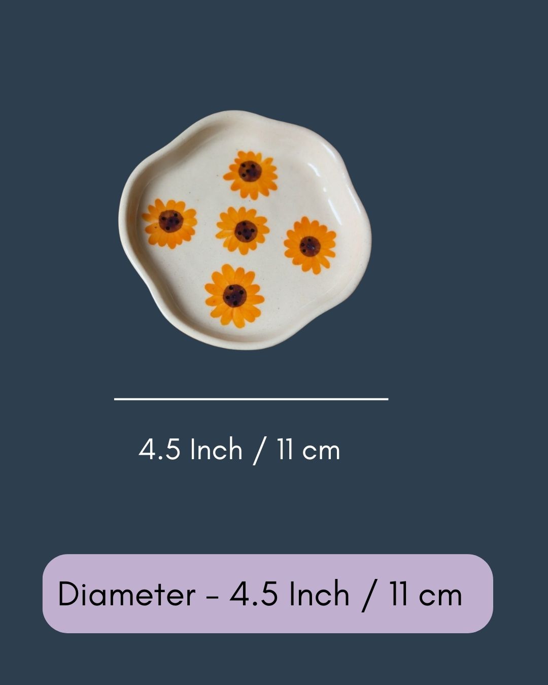 Surajmukhi Handmade Dessert Plate