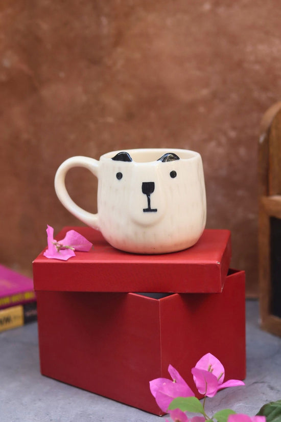 Panda Mug in a Gift Box handmade in India