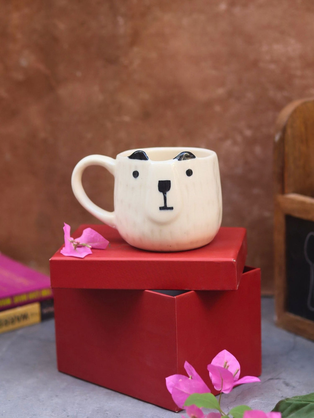 Panda Mug in a Gift Box handmade in India
