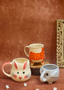 handmade Ele, Dog & Cat Mug - Best Selling Combo of 3