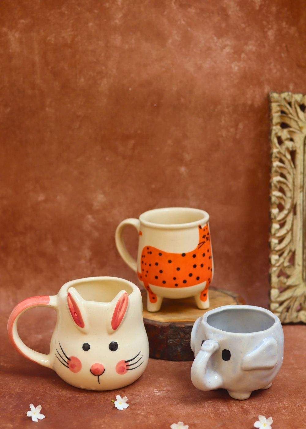 handmade Ele, Dog & Cat Mug - Best Selling Combo of 3
