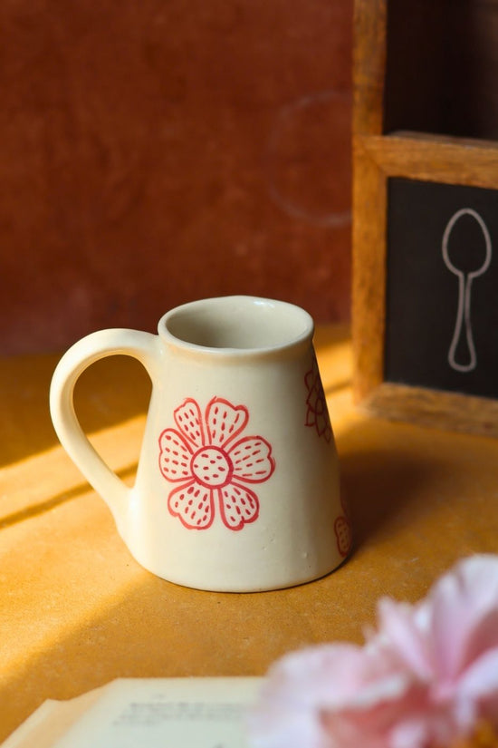 handmade Red Floral Embrace Mug