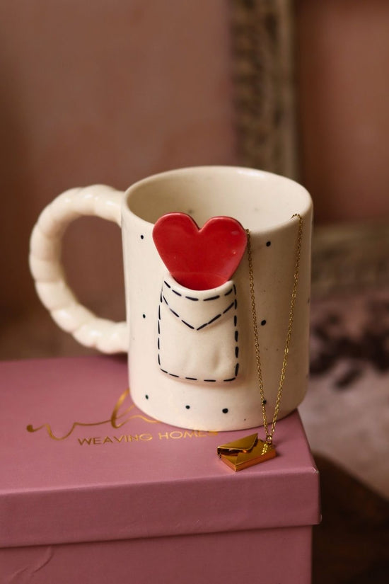 Love Letter Mug & Love Letter Necklace in a Gift Box with premium quality material