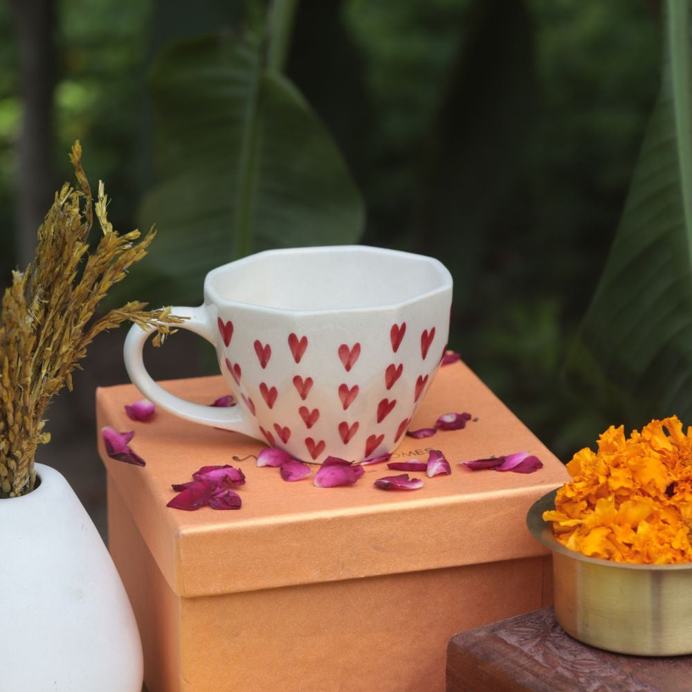 Handmade Heart Mug Diwali Gift Box