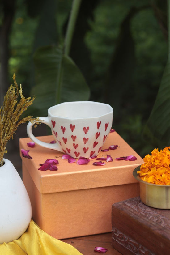 Handmade Heart Mug Diwali Gift Box