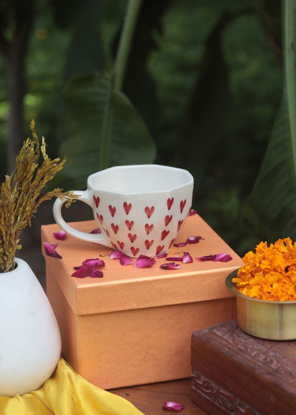 Handmade Heart Mug Diwali Gift Box