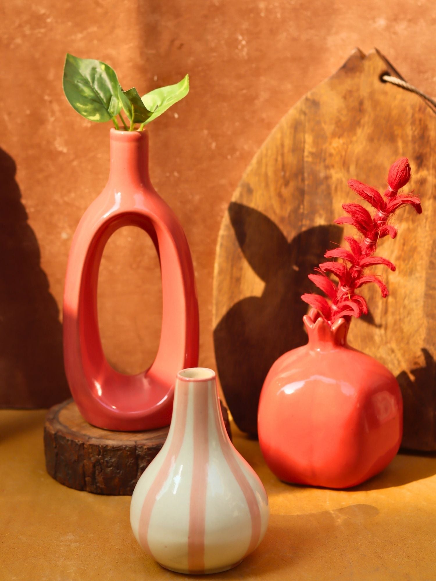 Set of 3 - Neutrals Chic vases combo