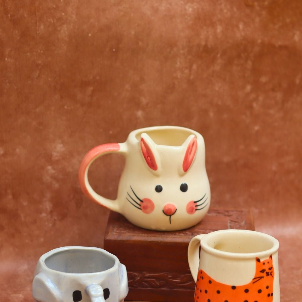 Ele, Dog & Cat Mug - Best Selling Combo of 3 made by ceramic