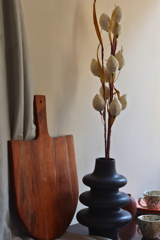 Dried white lotus bud flower bouquet