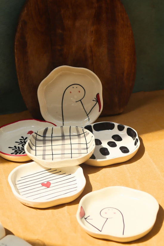 Set of 6 Tasty Treat Handmade Dessert plate (for the price of 5)