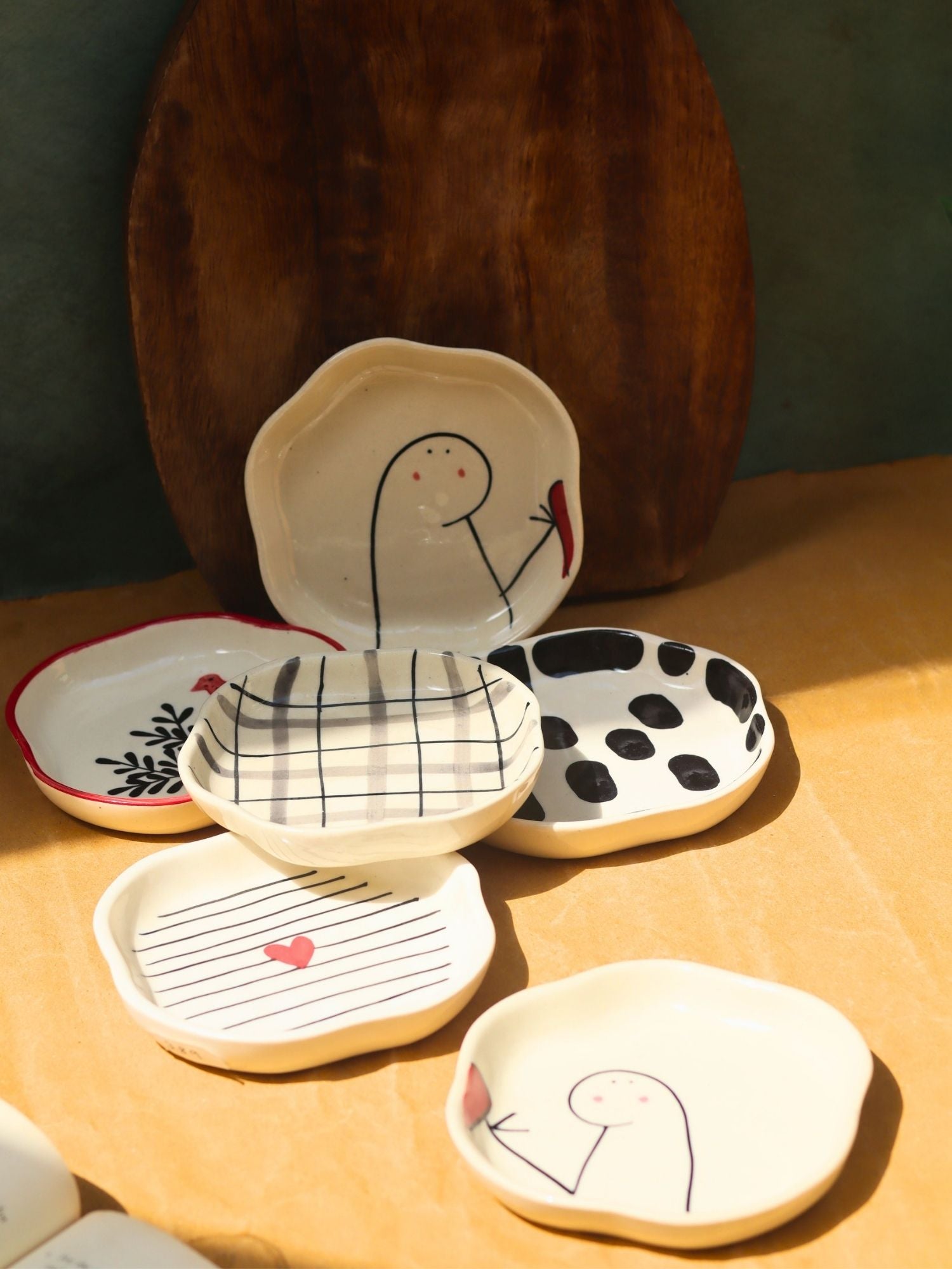 Set of 6 Tasty Treat Handmade Dessert plate (for the price of 5)