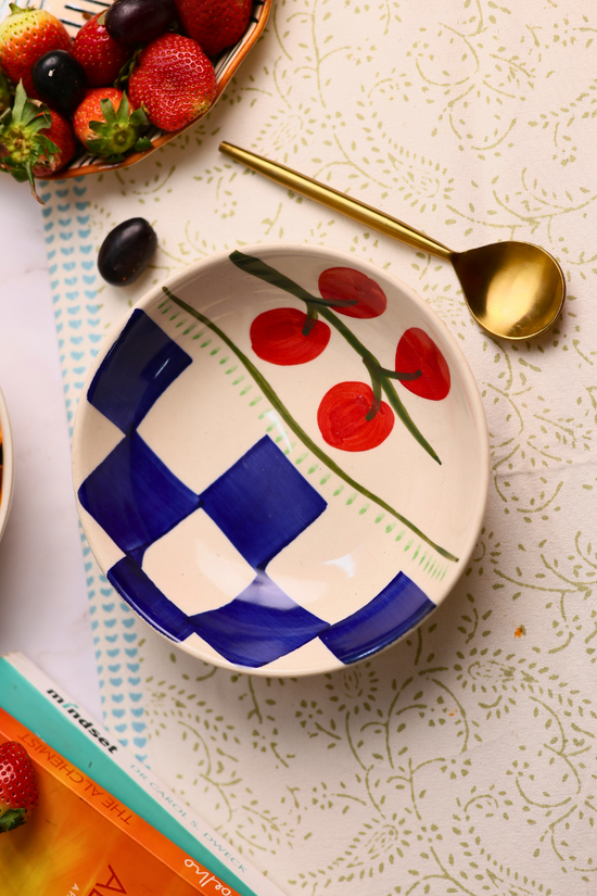 handmade mykonos cherry bowl made by ceramic 