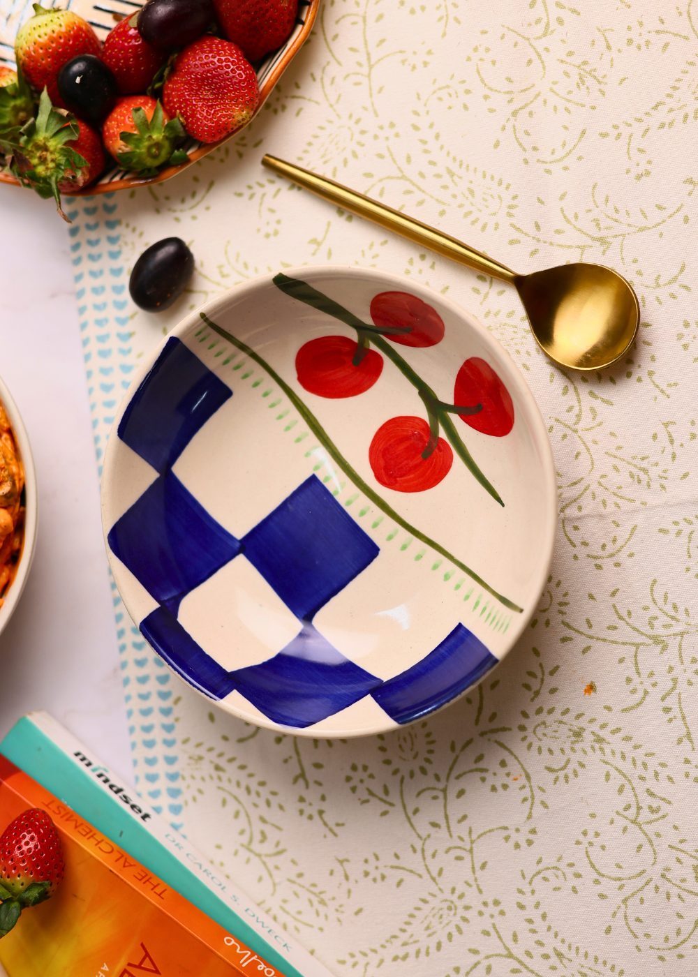 handmade mykonos cherry bowl made by ceramic 