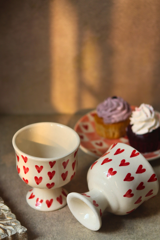 all heart goblet made by ceramic 