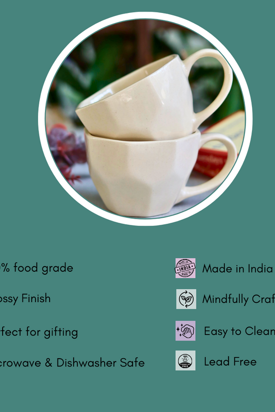 Not so basic white mug with details