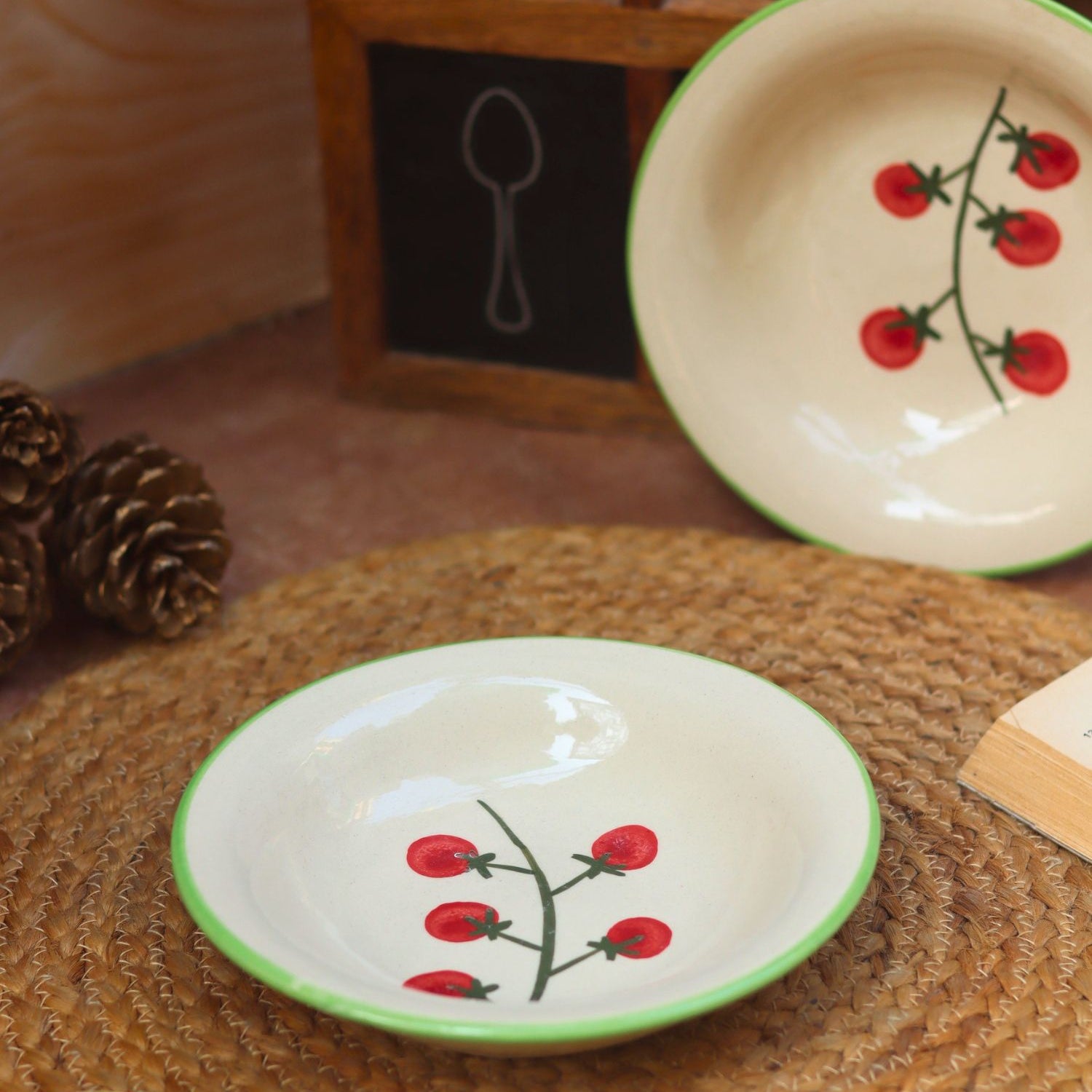 Cherry pasta plate Dishwasher safe