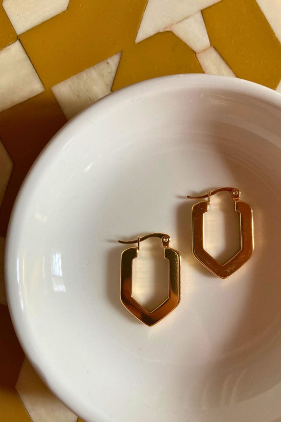 Rollin' Gold Matte Hoops handmade in India