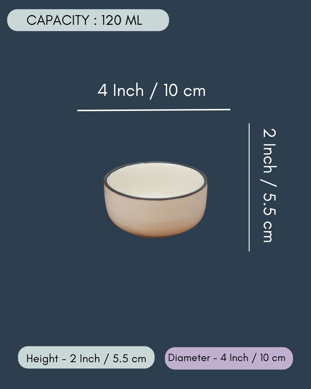 Set of 4 - Basic White Katori