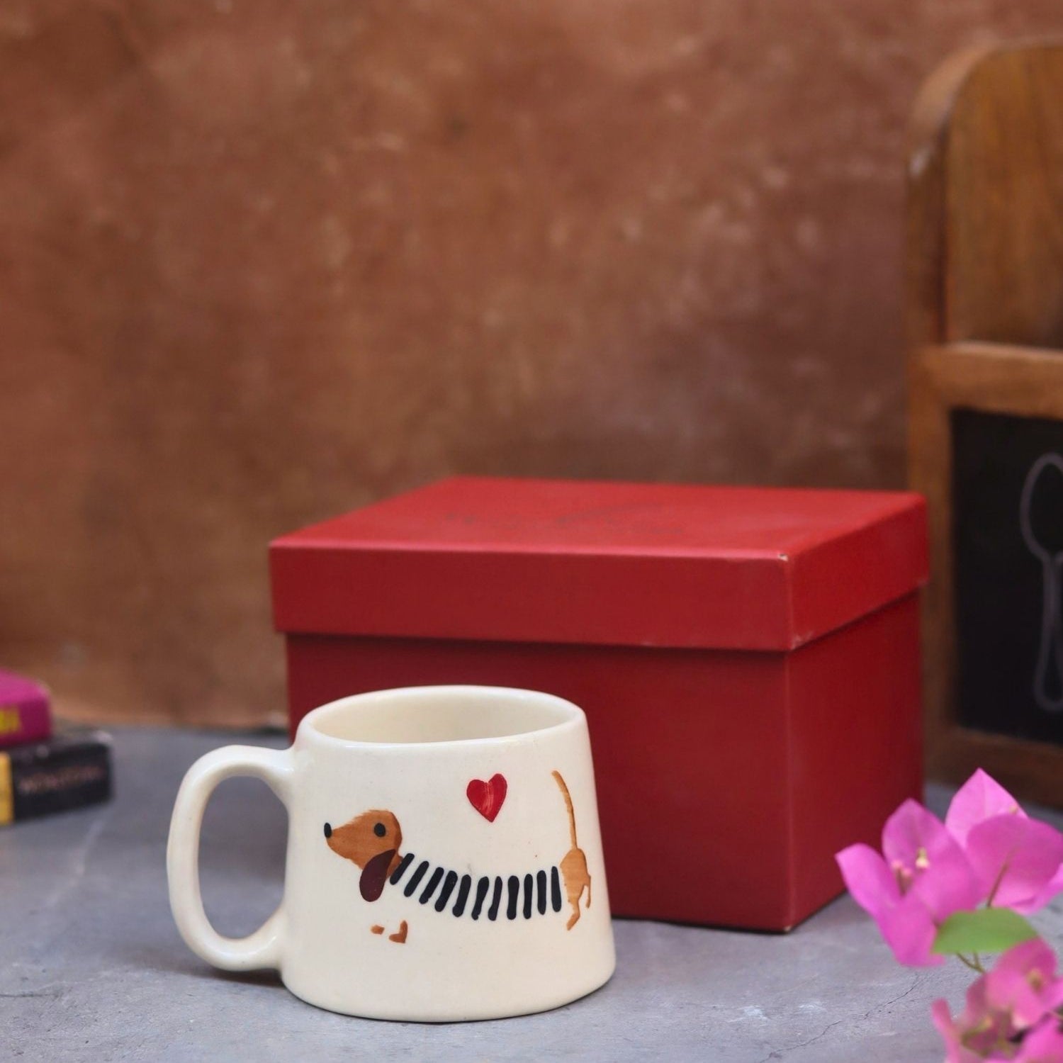 Cutest Dog Mug in a Gift box made by ceramic