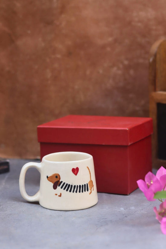 Cutest Dog Mug in a Gift box made by ceramic