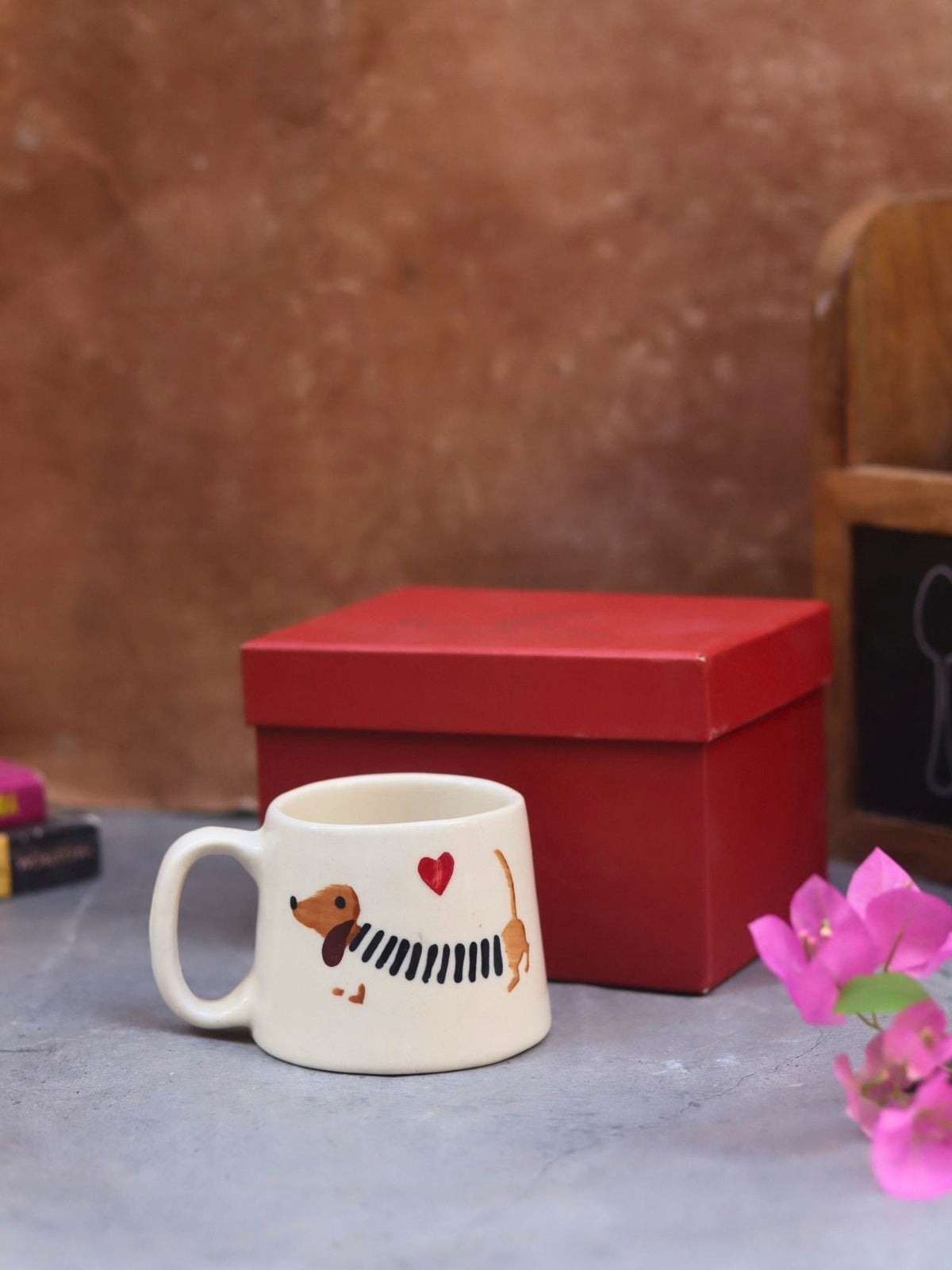Cutest Dog Mug in a Gift box made by ceramic