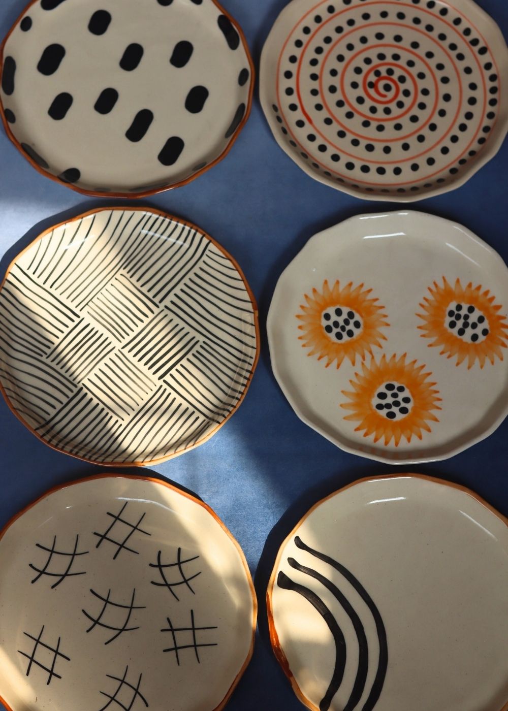 Set of 6 Handmade Snack Plates (for the price of 5) with premium quality material