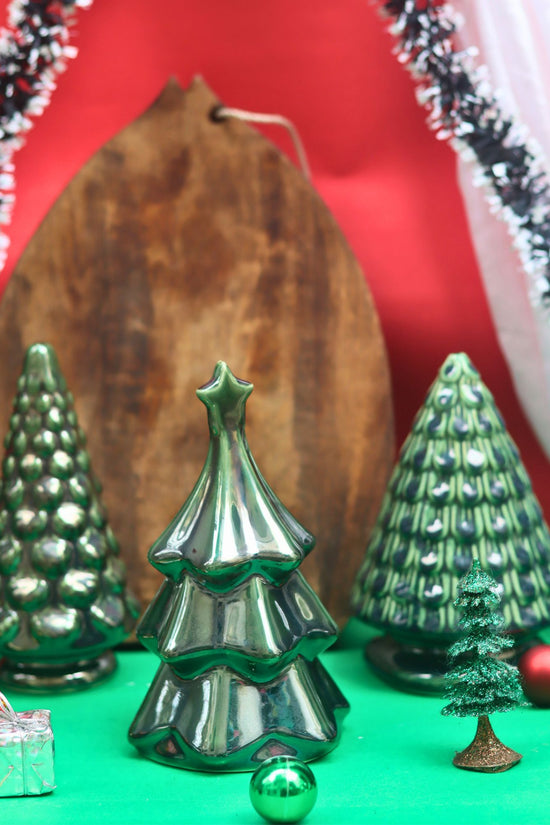 Set of 3 - Evergreen Glow Christmas tree combo handmade in India