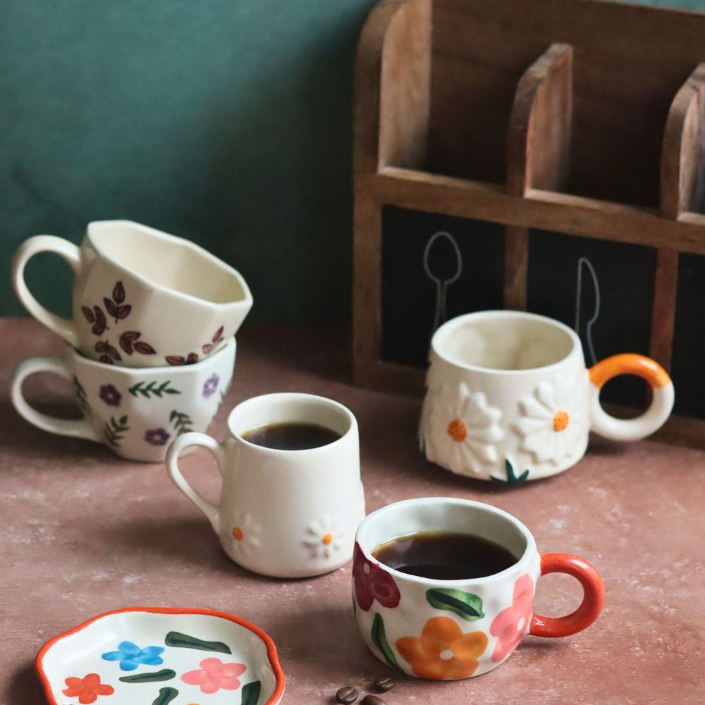 handmade Set of 6 Elegant Mugs Combo (for the price of 5)