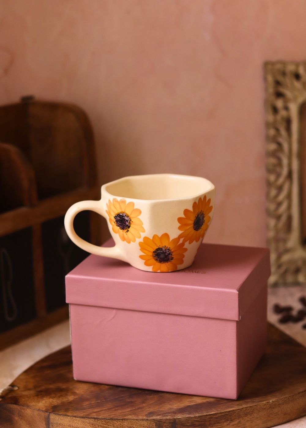 Handmade Surajmukhi Mug in a Gift Box