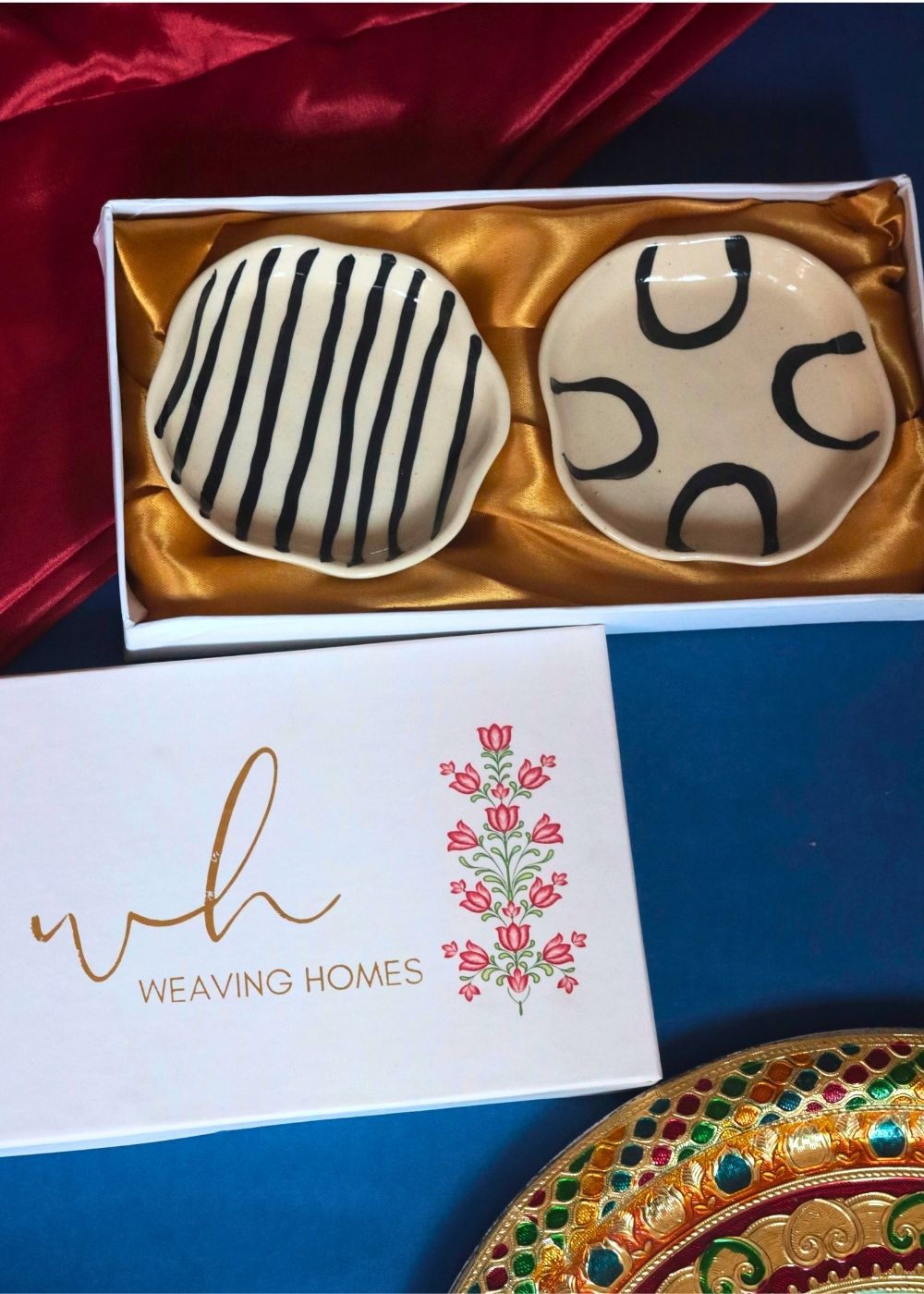 Handmade Abstract & Zebra Handmade Dessert plate in a Gift Box