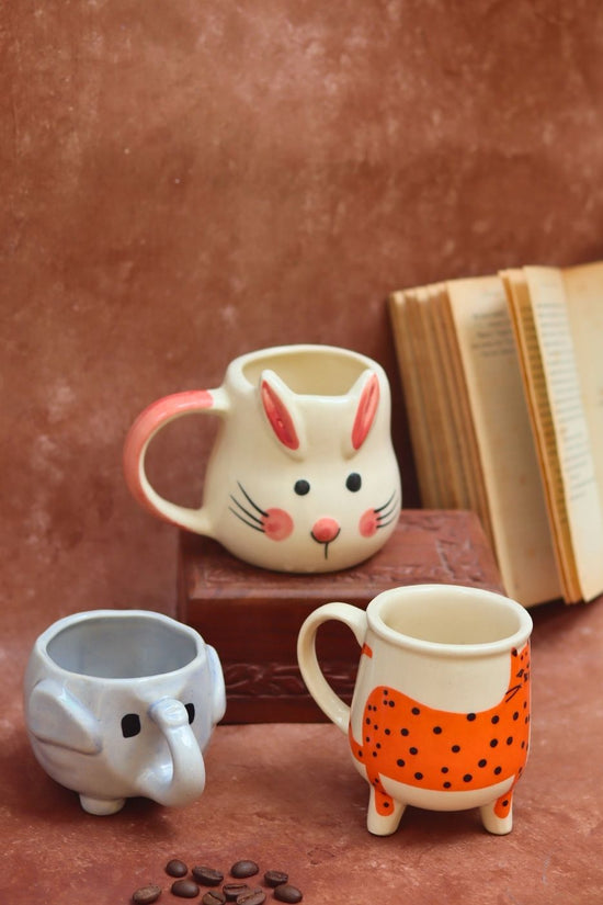 Ele, Dog & Cat Mug - Best Selling Combo of 3 handmade in india