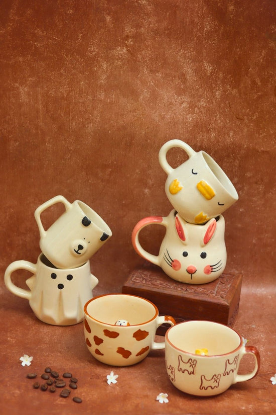 handmade Set of 6 Pinteresty Brew Mugs (for the price of 5)