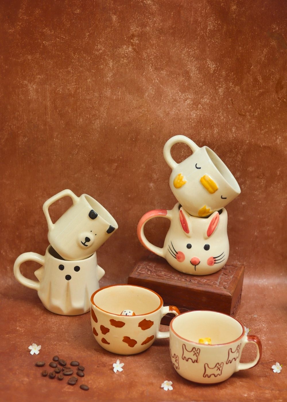 handmade Set of 6 Pinteresty Brew Mugs (for the price of 5)