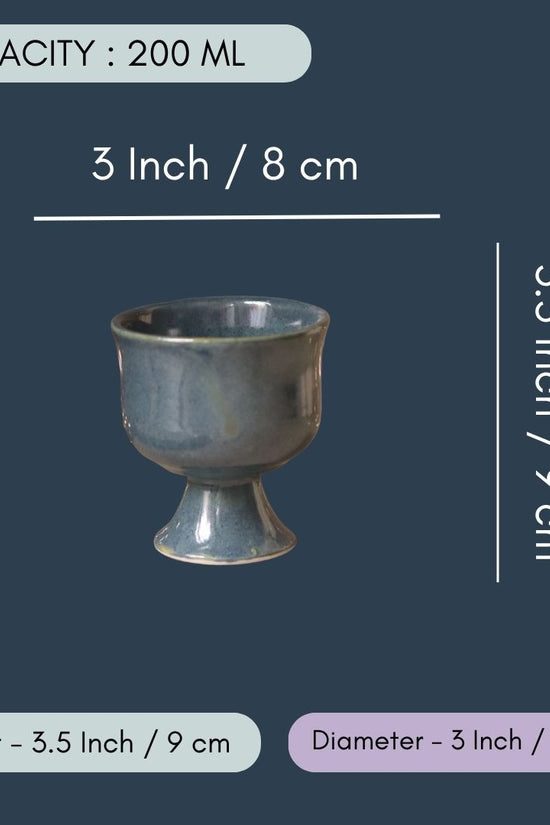 Metallic Blue Ice Cream Goblet