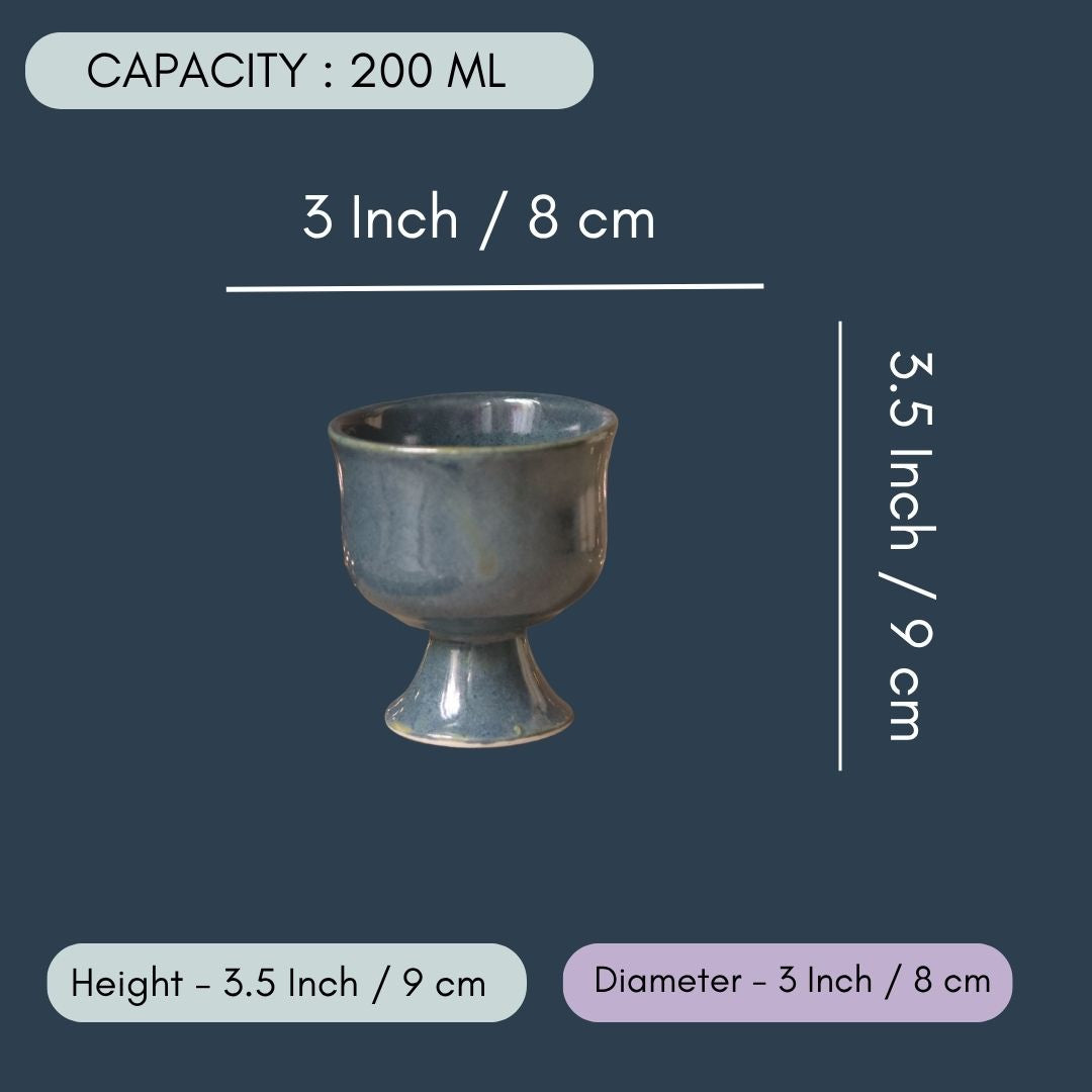 Metallic Blue Ice Cream Goblet