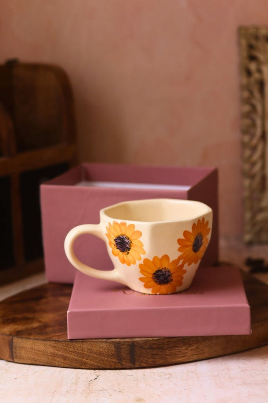 Surajmukhi Mug in a Gift Box made by ceramic